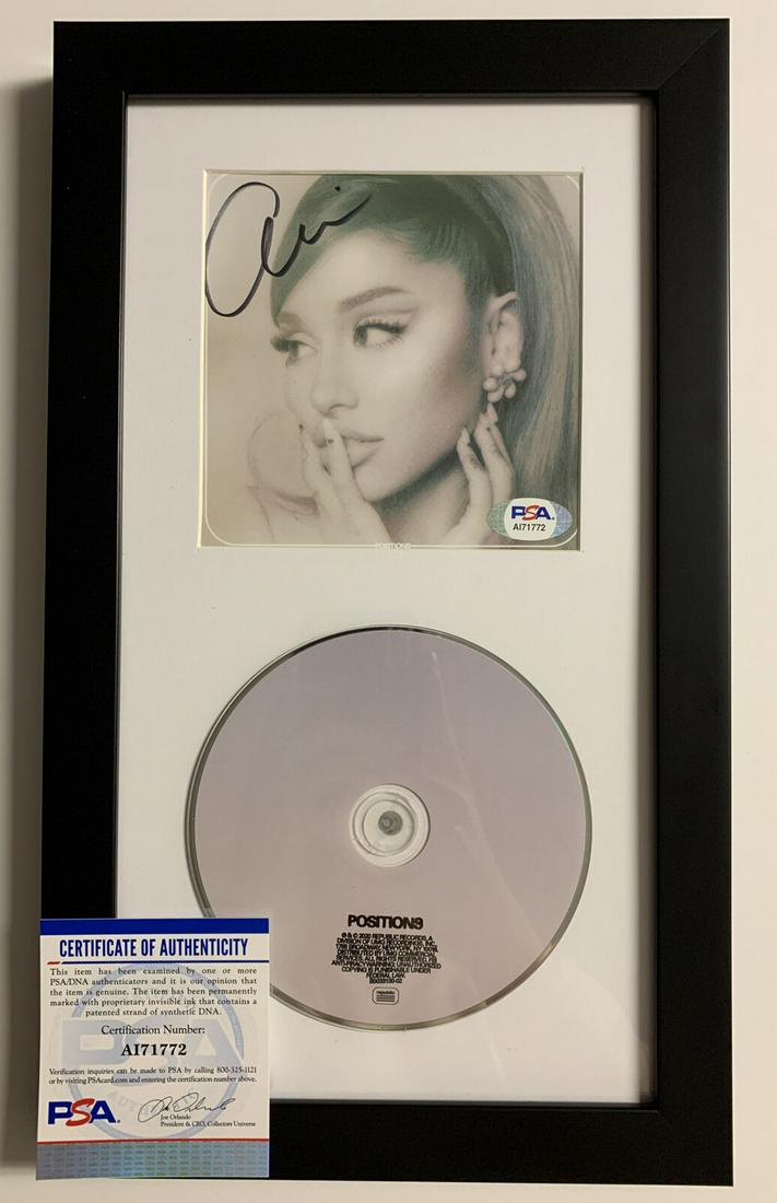 Ariana Grande Signed Cd Framed Positions PSA/DNA COA (1 of 1)