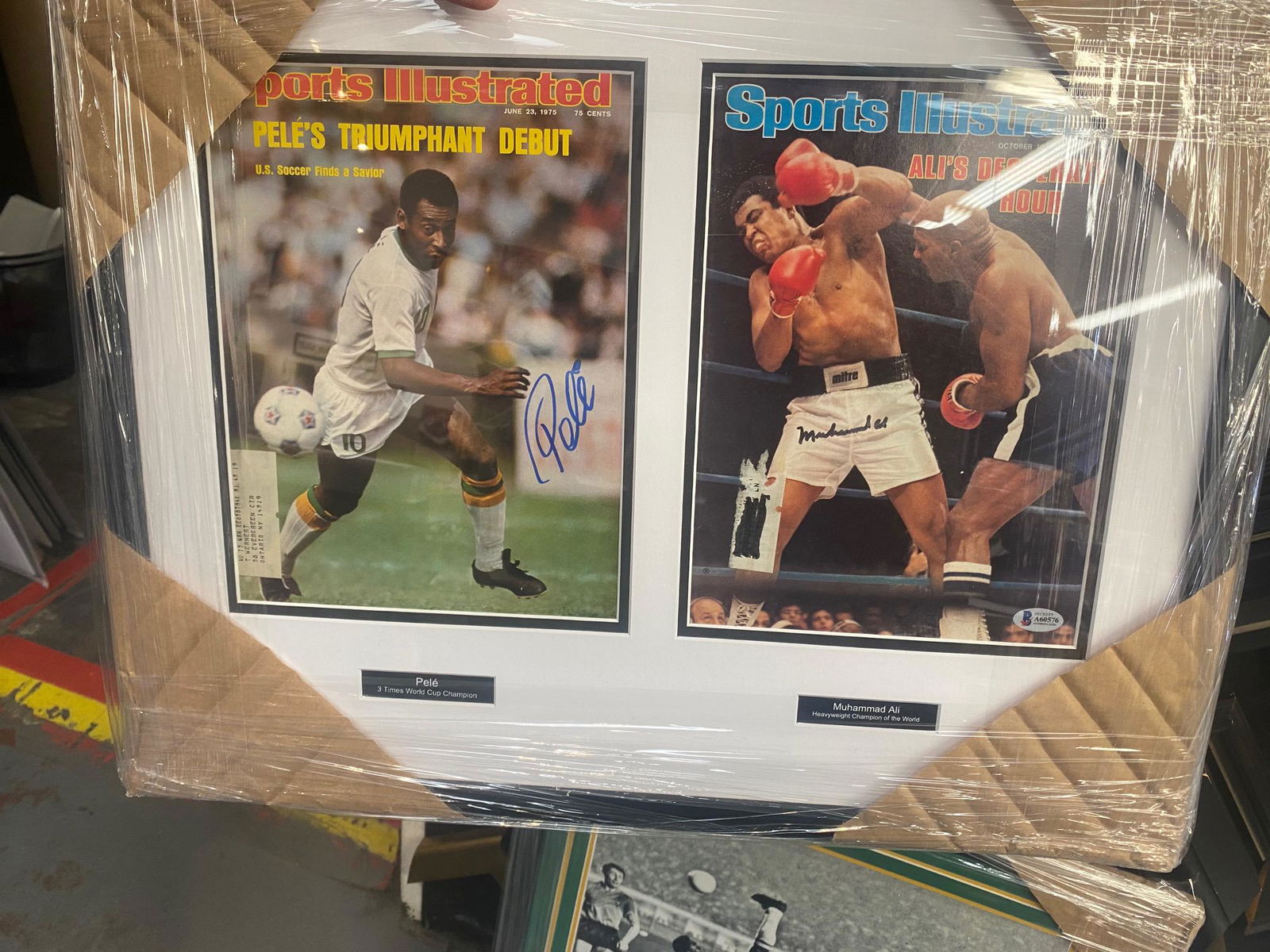 Pele and Ali dual signed Sports Illustrated Covers PSA (1 of 1)