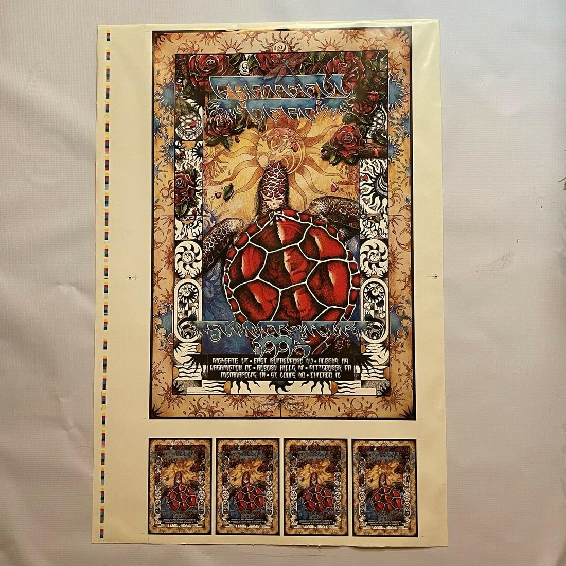 RARE UNCUT Grateful Dead 1995 Concert Poster (1 of 1)