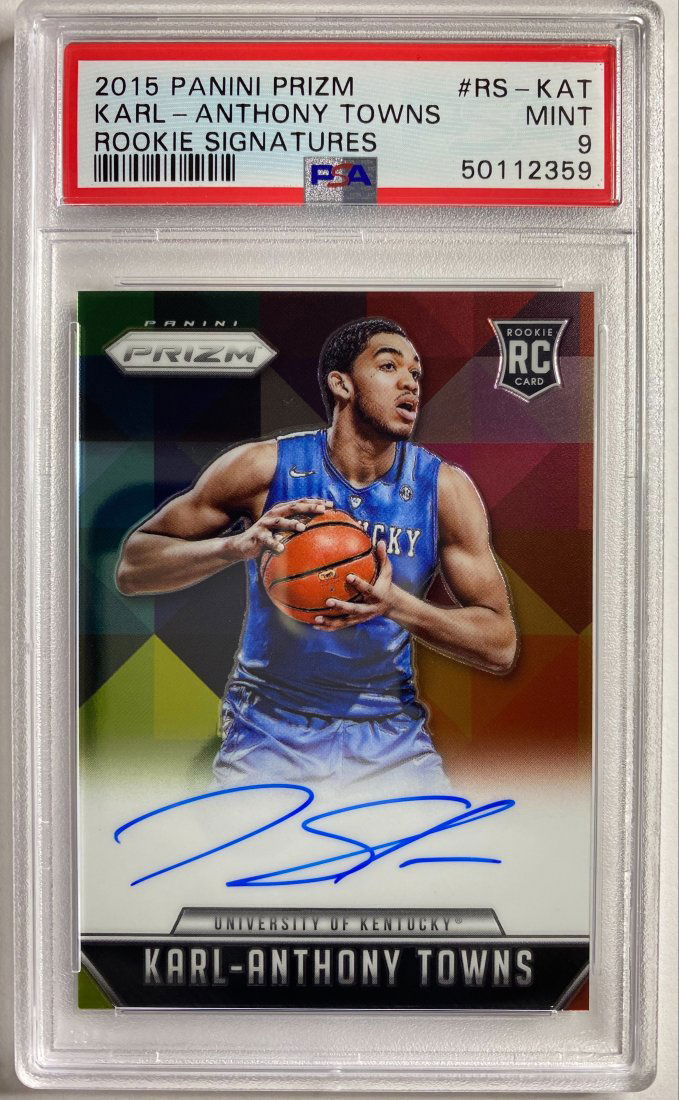 2015 Panini Prizm Karl Anthony Towns PSA 9 Mint RC (1 of 2)