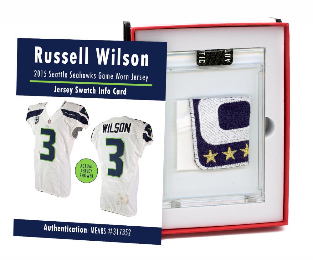 RUSSELL WILSON 2015 SEATTLE SEAHAWKS GAME-WORN JERSEY (1 of 2)