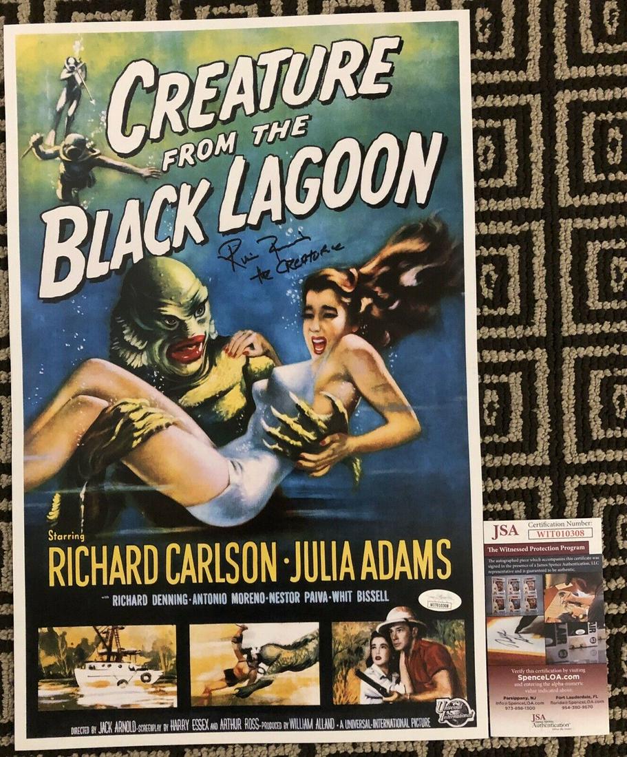 RICOU BROWNING SIGNED CREATURE FROM THE BLACK LAGOON (1 of 1)
