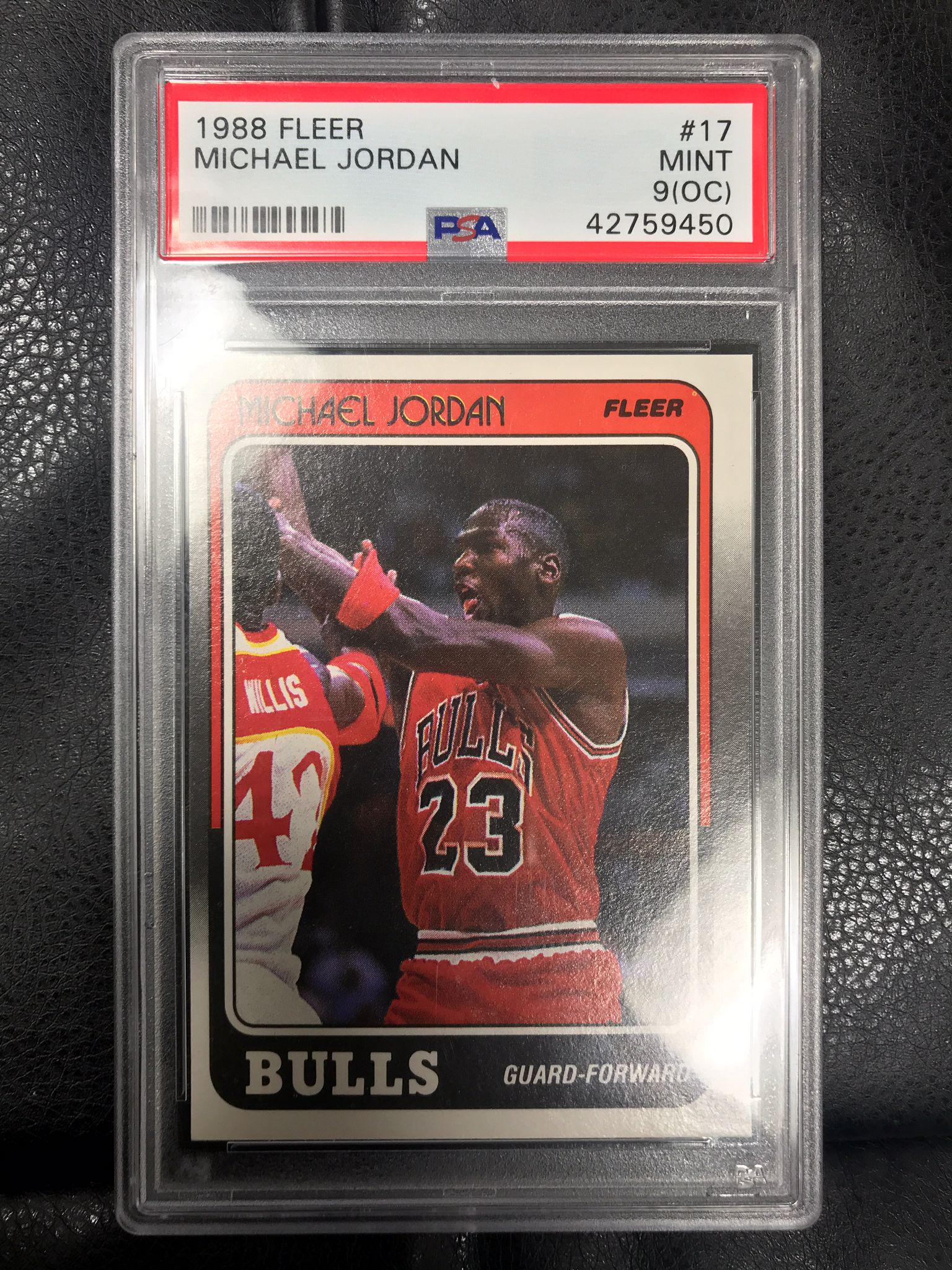 1988 Fleer Michael Jordan PSA 9 (OC) #17 MINT (1 of 1)