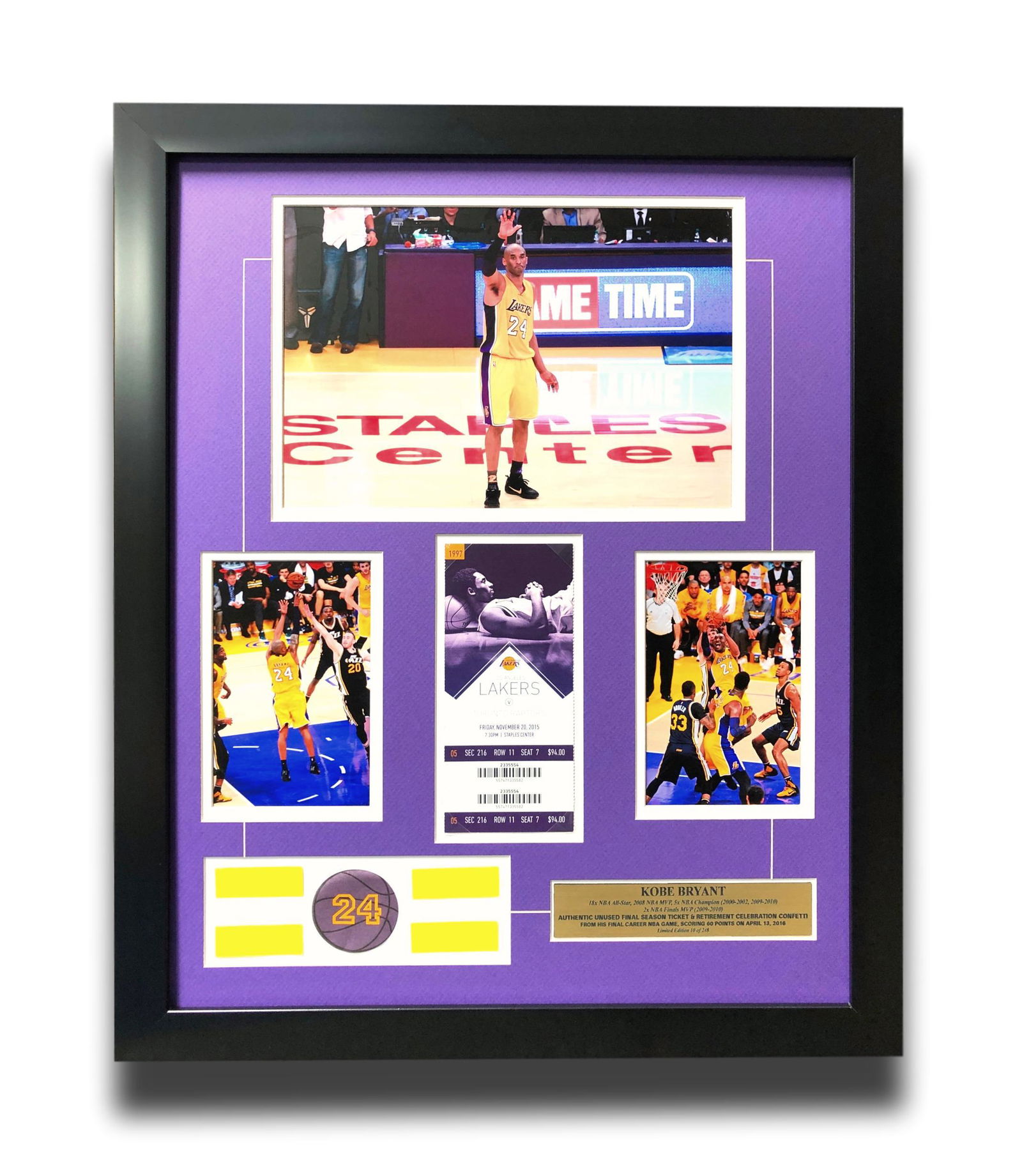 Kobe Bryant Final Lakers Game Used Authentic Confetti & (1 of 1)