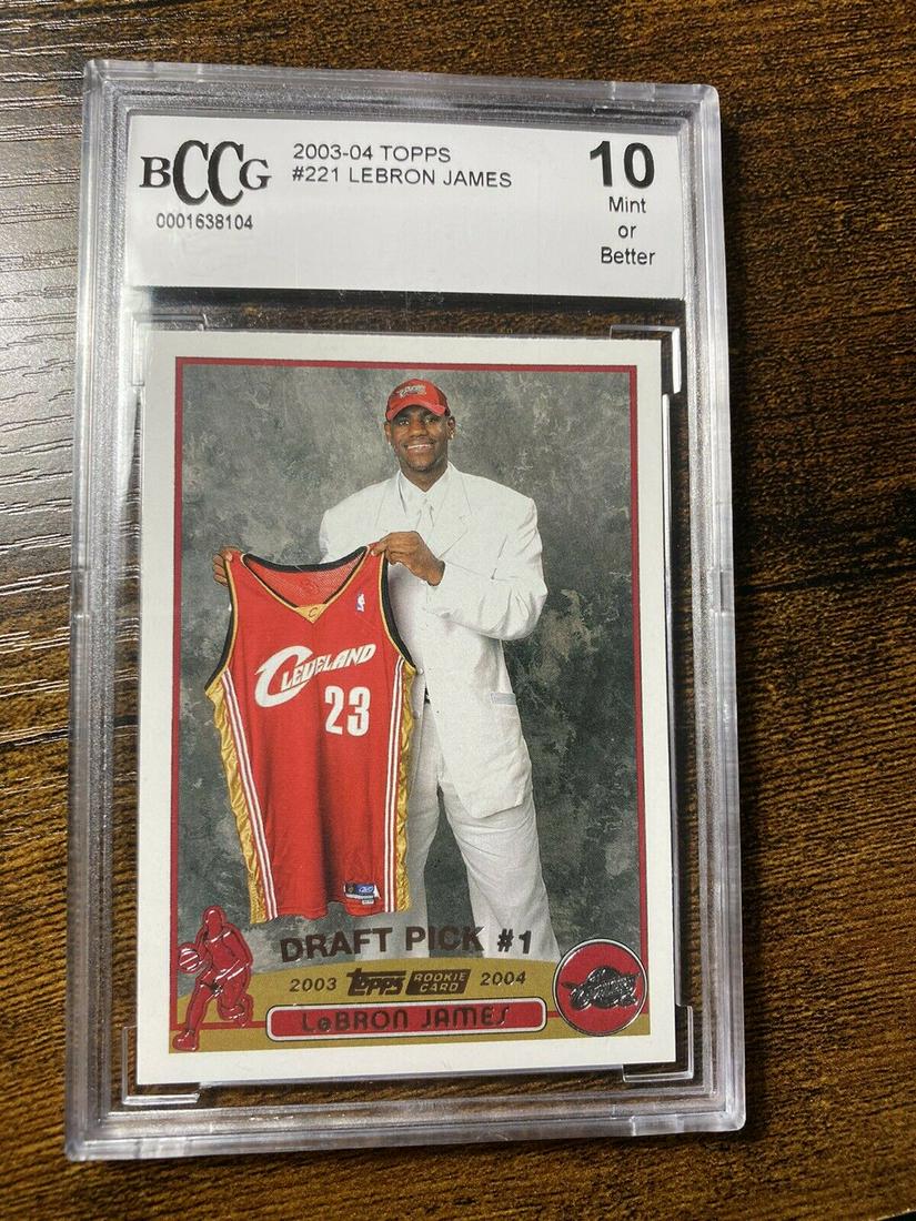 2003 Topps LeBron James Rookie Card # 221 Graded BCCG (1 of 1)