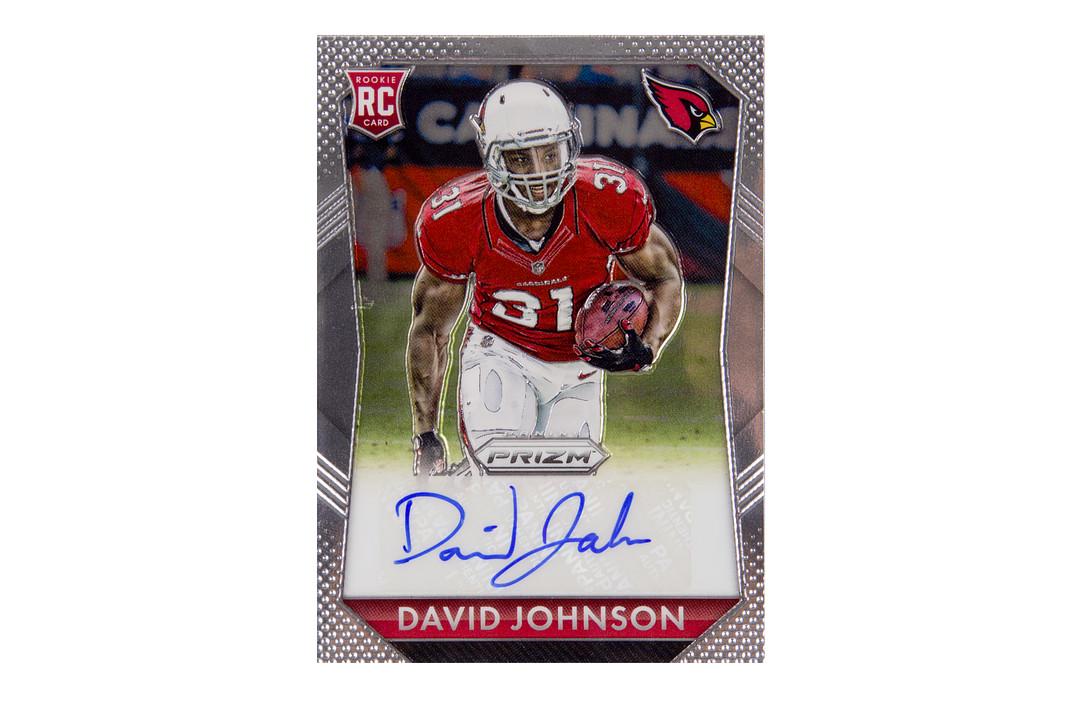 David Johnson 2015 Panini Prizm Rookie Autographs: Please see the images for details on the condition of the card.Northern IowaArizona CardinalsHouston Texans
