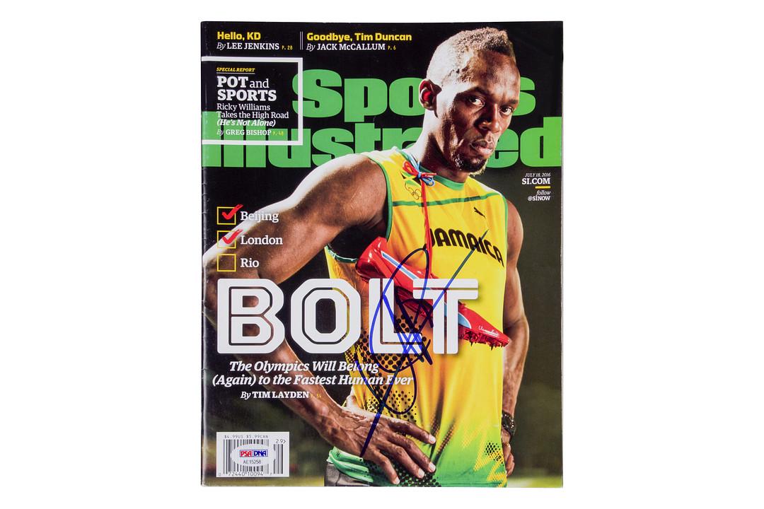 USAIN BOLT SIGNED SPORTS ILLUSTRATED COVER PHOTO 8 x 10 (1 of 1)