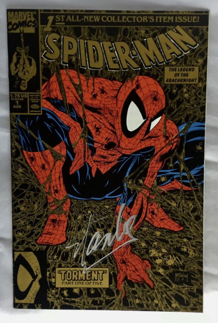 Stan Lee Signed Spider-Man GOLD EDITION Comic Book JSA (1 of 2)