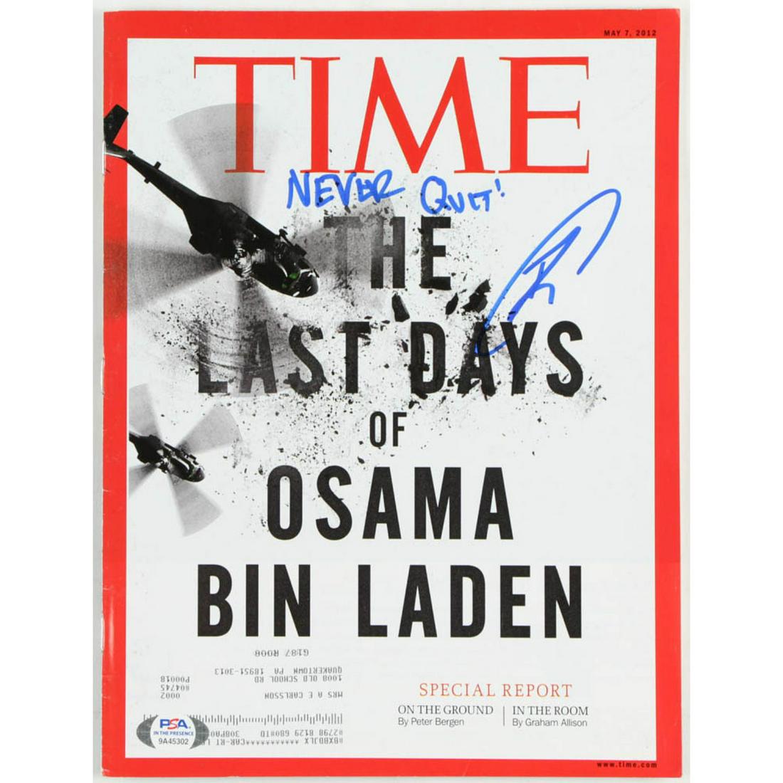 Robert O'Neill Signed 2012 "Time" Magazine Inscribed (1 of 1)
