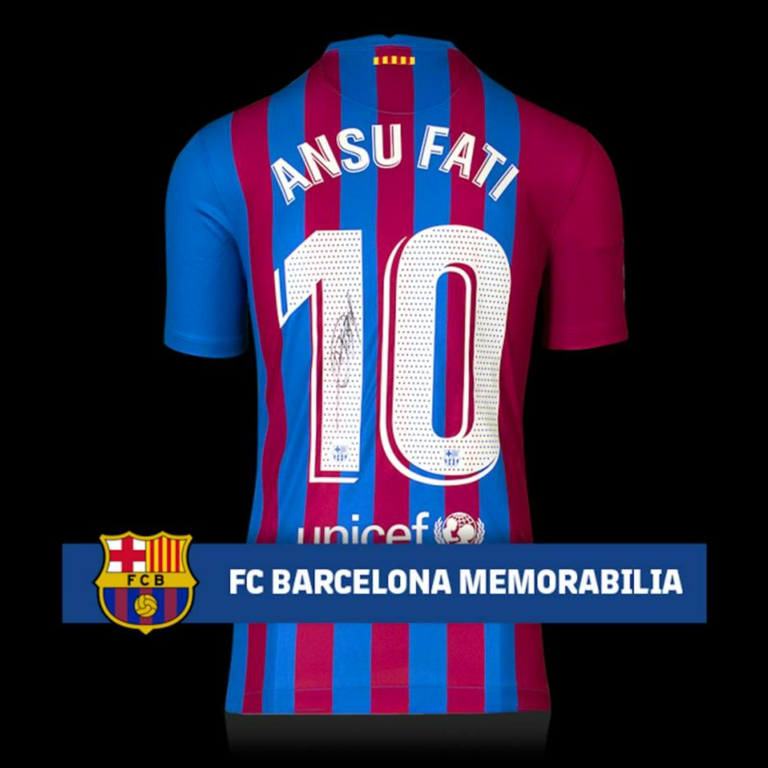 Antsu Fati Signed Barcelona Jersey BAS COA (1 of 1)