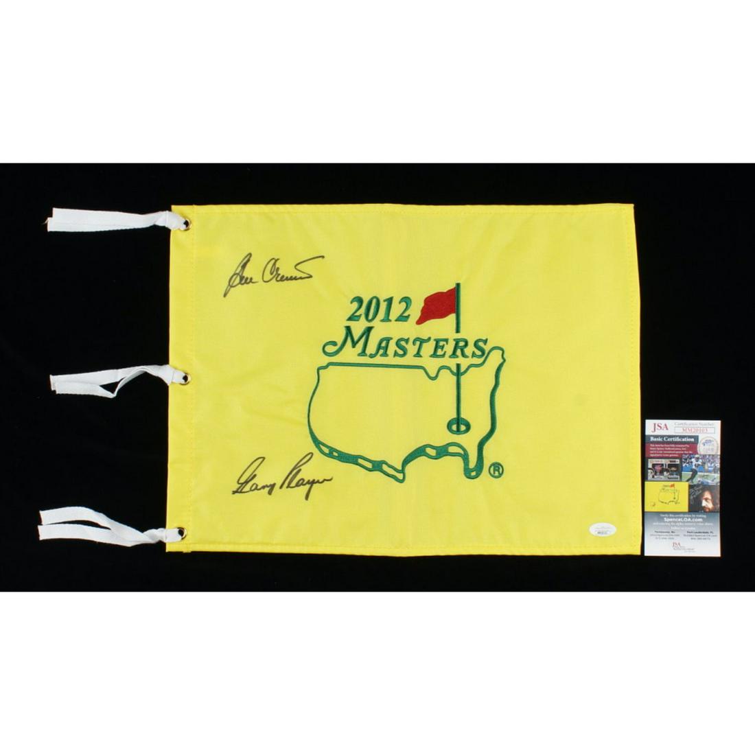 Gary Player & Ben Crenshaw Signed 2012 Masters Pin Flag (1 of 1)
