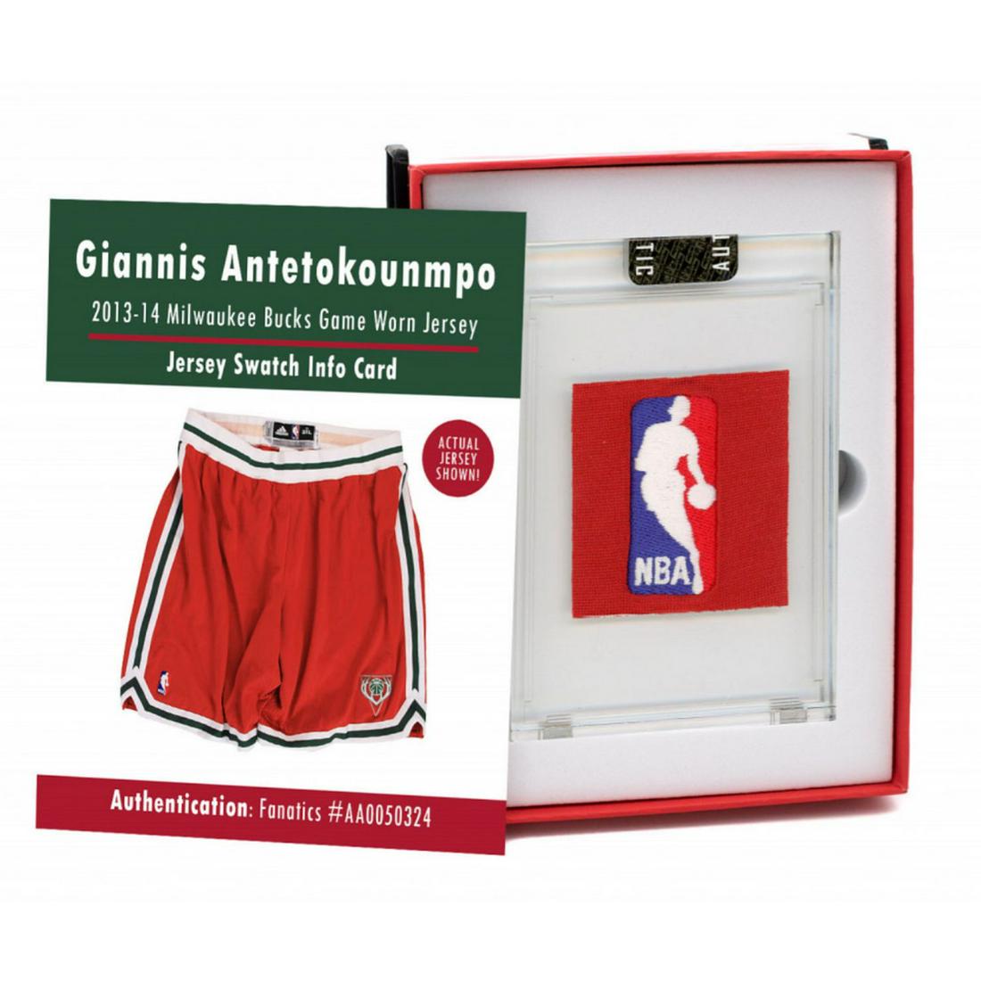 GIANNIS ANTETOKOUNMPO 2013-14 BUCKS GAME WORN SHORTS (1 of 1)