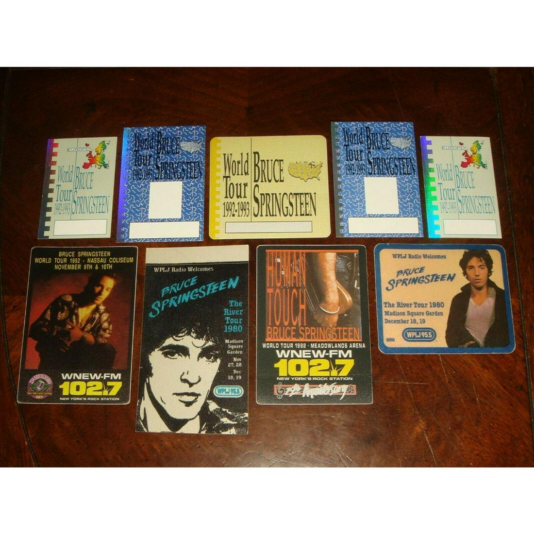 LOT OF 9 BRUCE SPRINGSTEEN BACKSTAGE PASSES - MADISON (1 of 1)