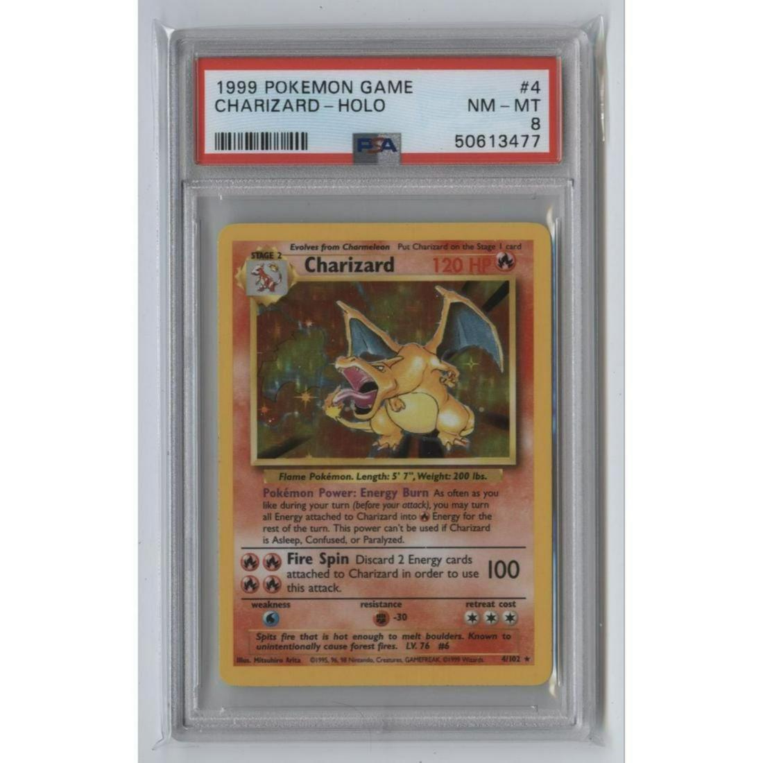1999 Pokemon Game Charizard Holo #4 PSA 8 (1 of 2)