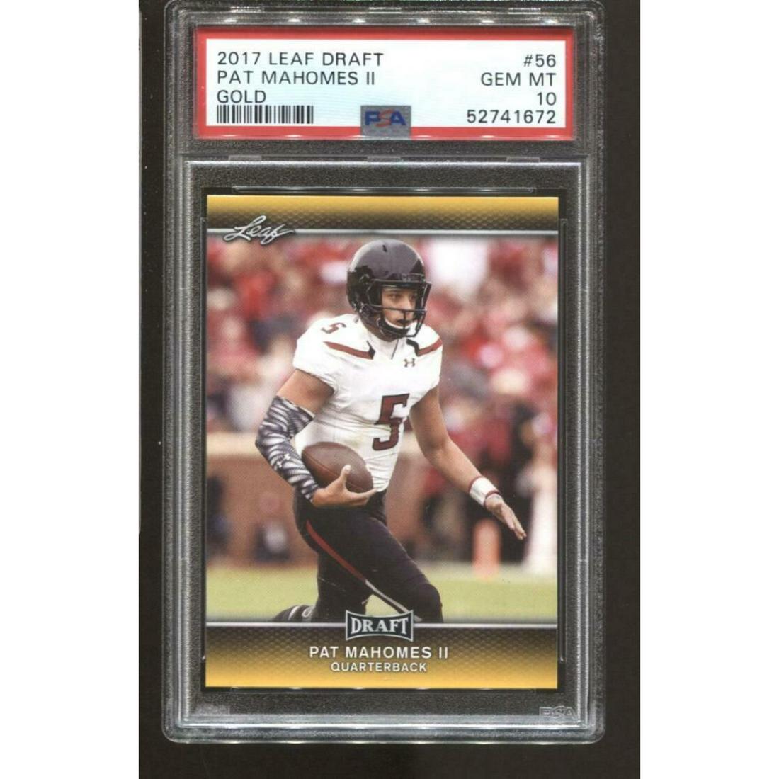 2017 Patrick Mahomes Leaf Gold #56 PSA 10 (1 of 1)