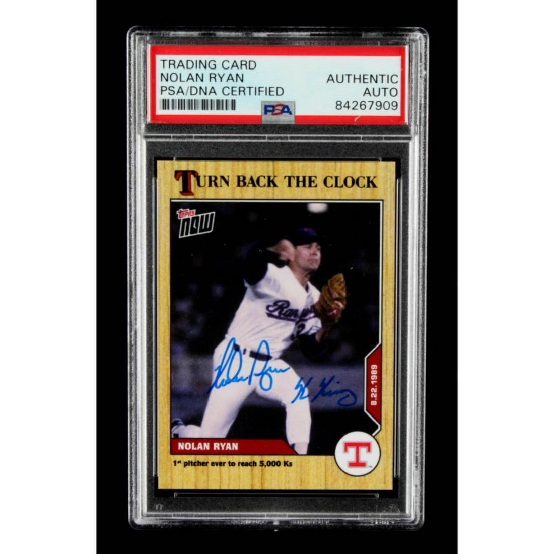 Nolan Ryan Signed 2020 Topps Now Turn Back The Clock (1 of 1)
