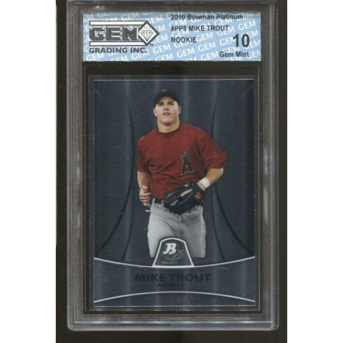 2010 Mike Trout Bowman Platinum #PP5 Gem Mint 10 (1 of 1)