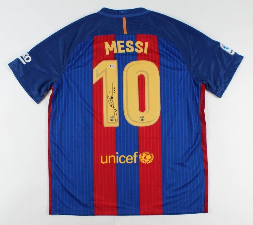 Lionel Messi Signed FC Barcelona Jersey Inscribed "Leo": Lionel Messi Signed FC Barcelona Jersey Inscribed "Leo"