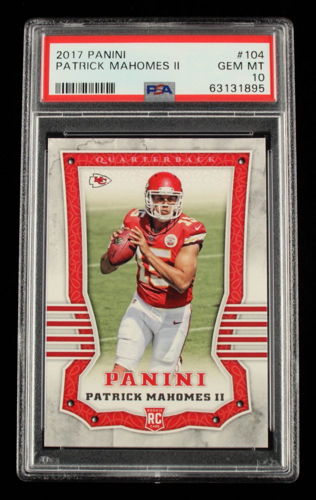 Patrick Mahomes II 2017 Panini #104 RC (PSA 10) (1 of 1)
