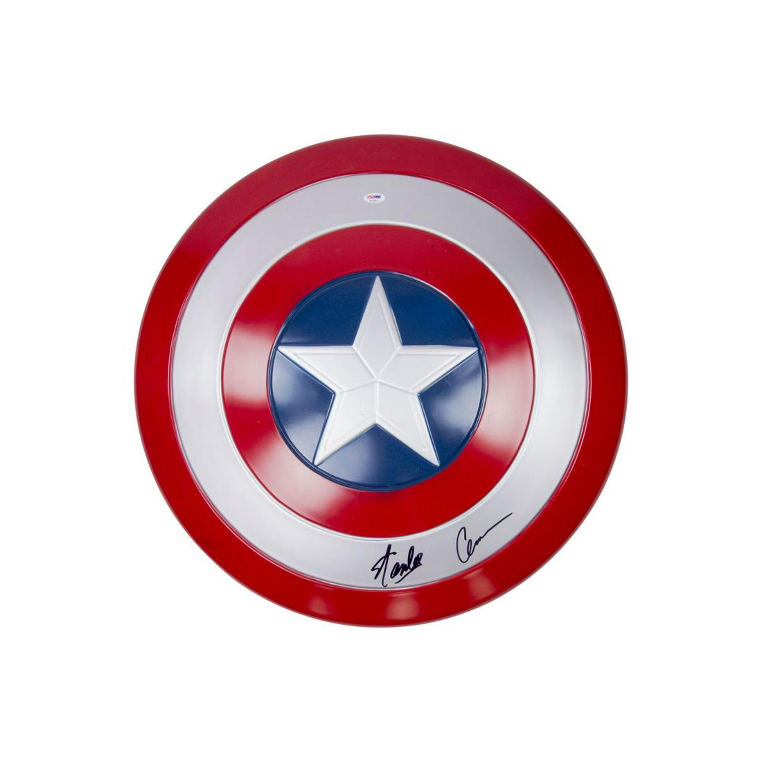 Stan Lee And Chris Evans signed 24" Captain America (1 of 3)