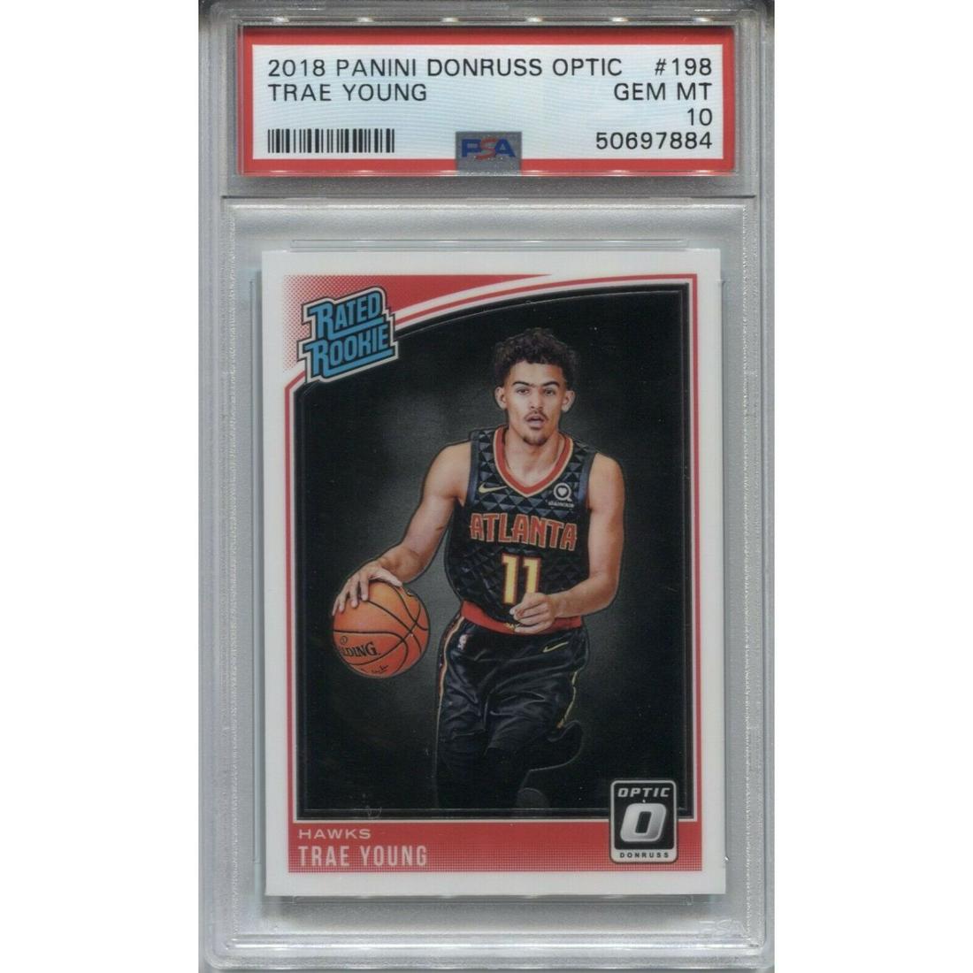 2018-19 Trae Young Donruss Optic RATED ROOKIE Rc #198 (1 of 1)