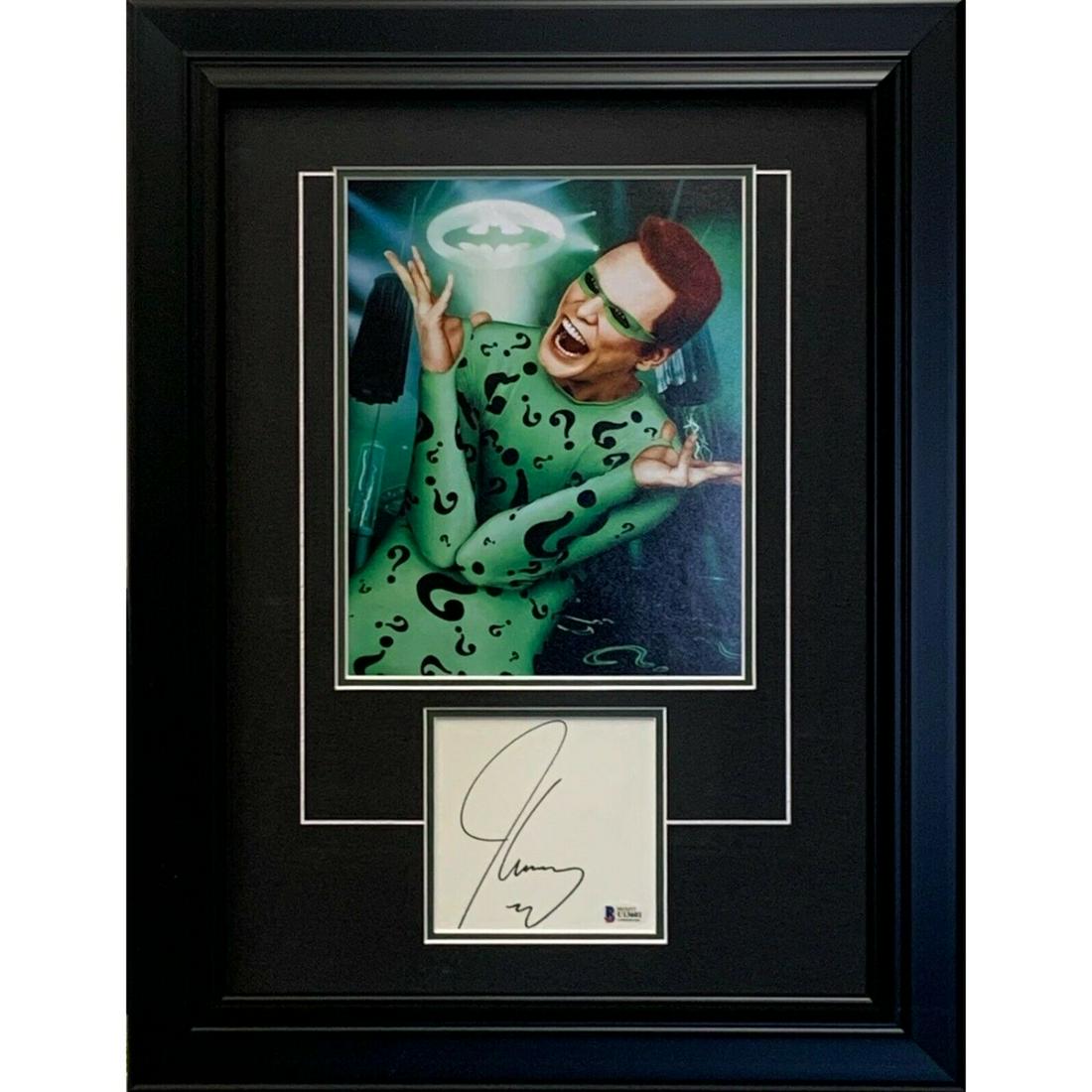 Jim Carrey Signed Cut Framed With 8x10 Photo. BAS (1 of 1)