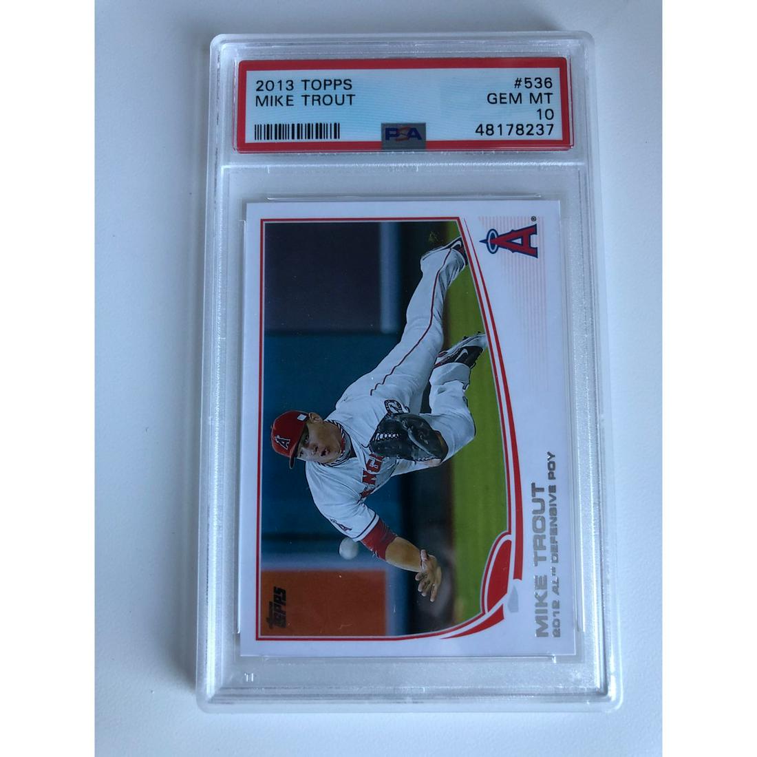 2013 Topps Mike Trout 536 AL DPOY PSA 10 (1 of 2)