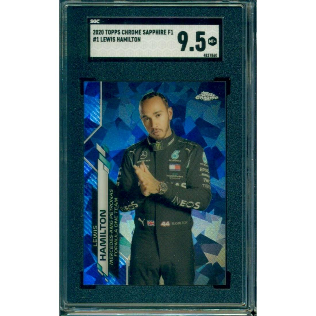 2020 Topps Chrome F1 Sapphire Lewis Hamilton #1 SGC 9.5 (1 of 2)