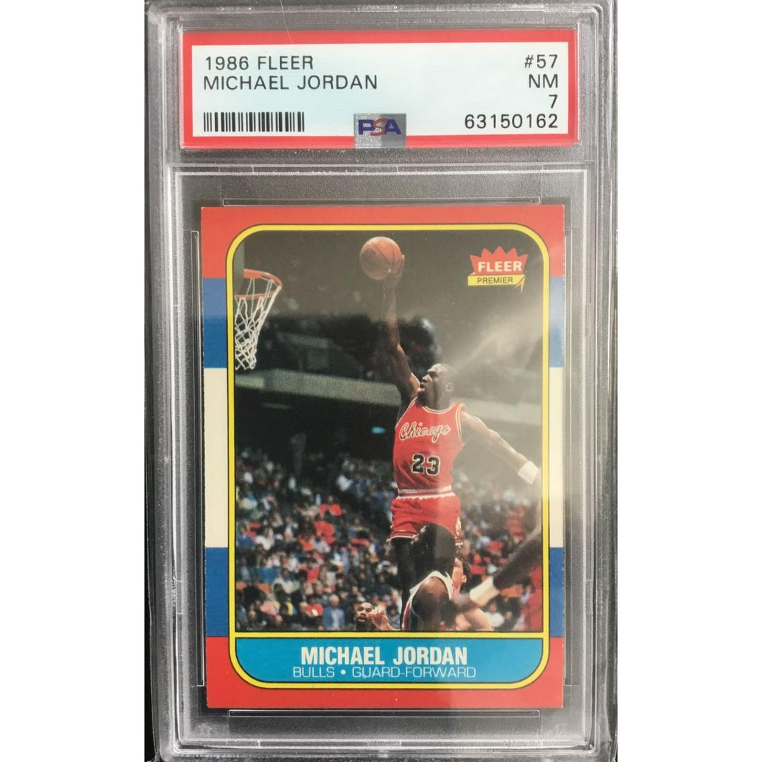 1986 Fleer #57 Michael Jordan PSA 7 (1 of 2)