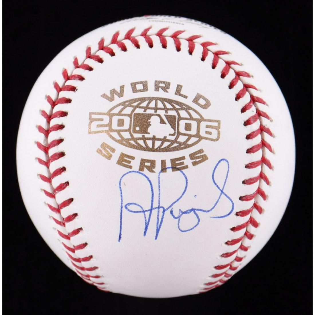 Albert Pujols Signed 2006 World Series Logo Baseball (1 of 2)