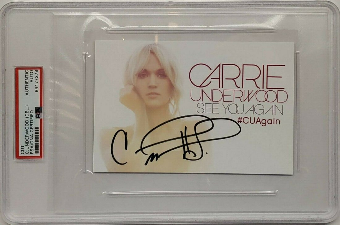 CARRIE UNDERWOOD Signed Slabbed Encapsulated PSA/DNA (1 of 1)