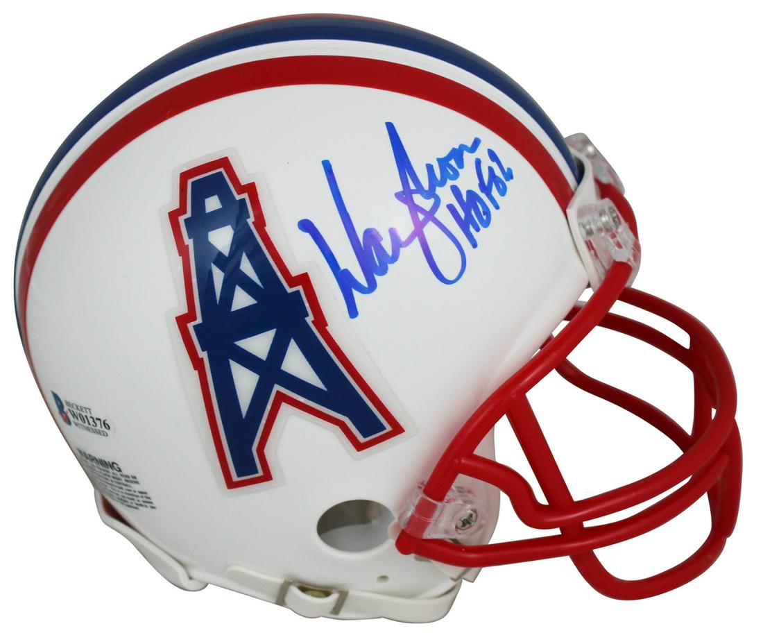 Oilers Warren Moon "HOF 06" Signed 81-96 Throwback Rep (1 of 1)