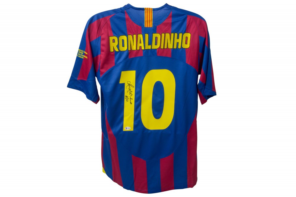 Ronaldinho Signed Barcelona Jersey Inscribed "Rio" (Bec (1 of 3)