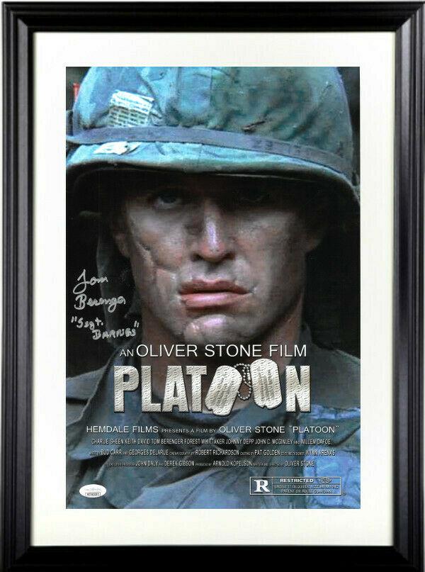 Tom Berenger signed 1986 Platoon 11x17 Movie Poster (1 of 1)