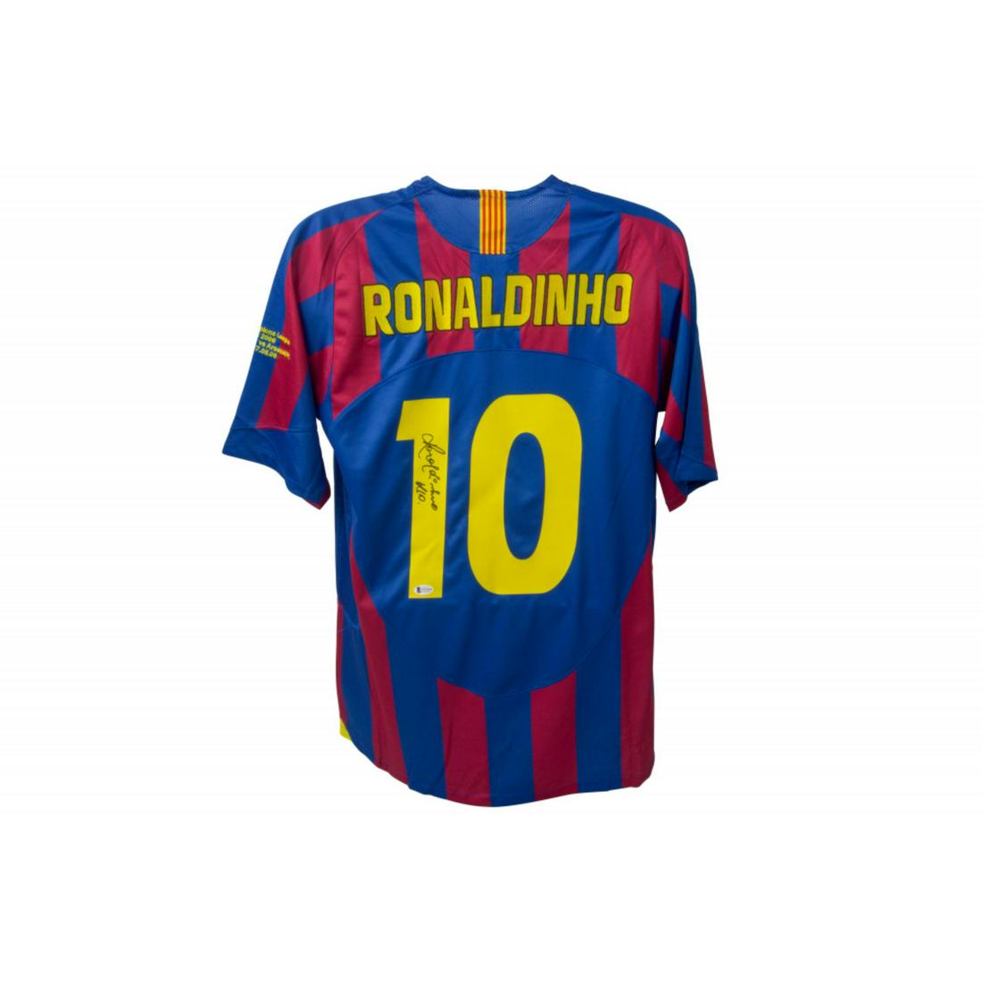 Ronaldinho Signed Barcelona Jersey Inscribed "Rio" (1 of 3)