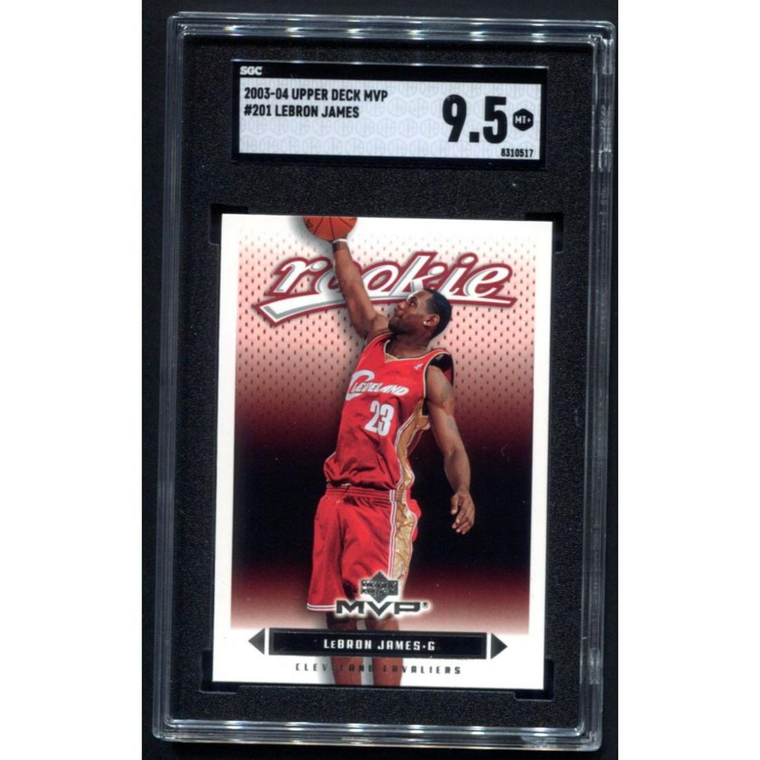 2003 Upper Deck MVP Lebron James RC #201 SGC 9.5 MINT+ (1 of 1)