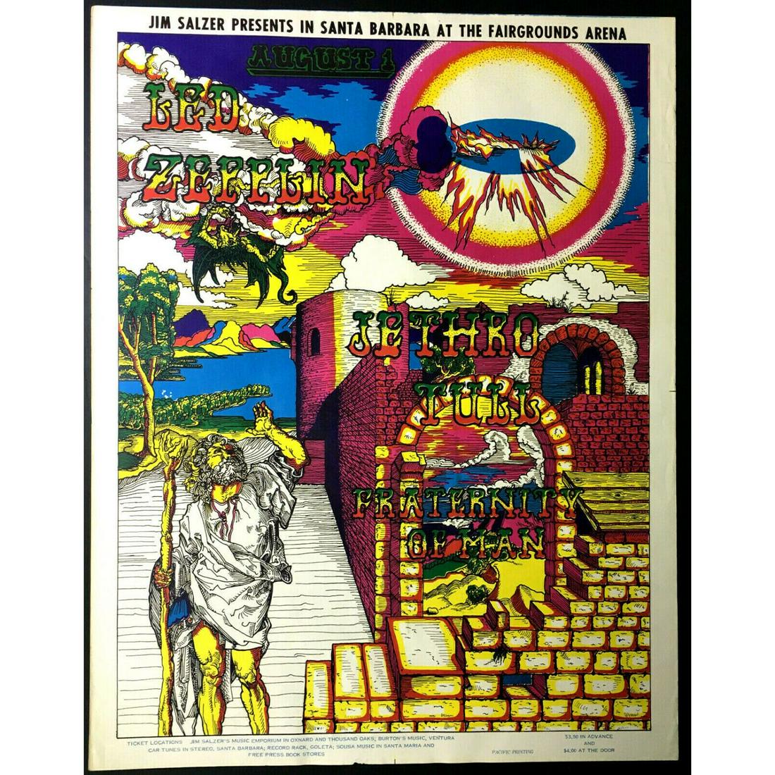 1969 Led Zeppelin Jethro Tull Santa Barbara Fairgrounds (1 of 1)