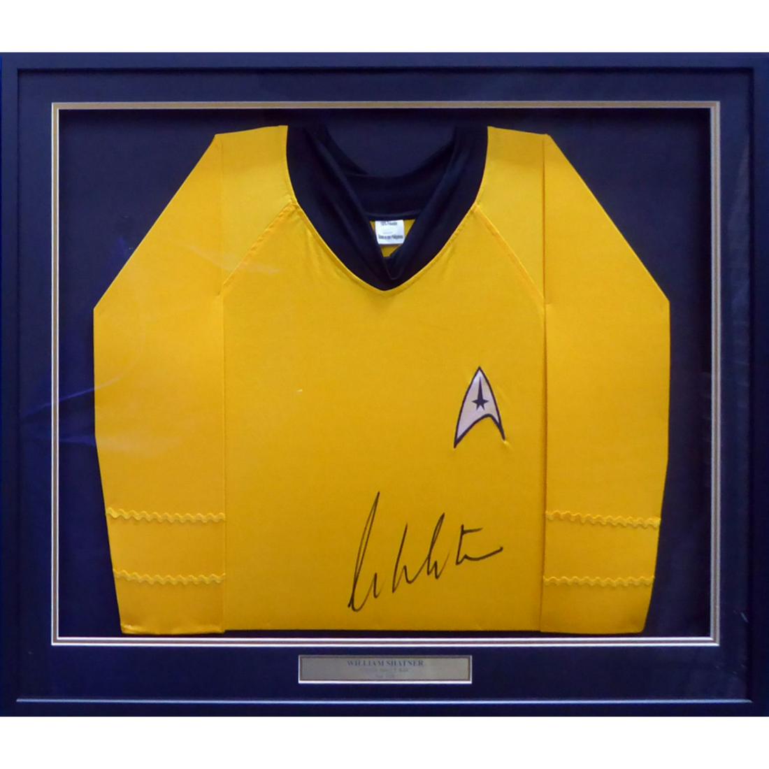 William Shatner Autographed Framed Star Trek Uniform (1 of 1)
