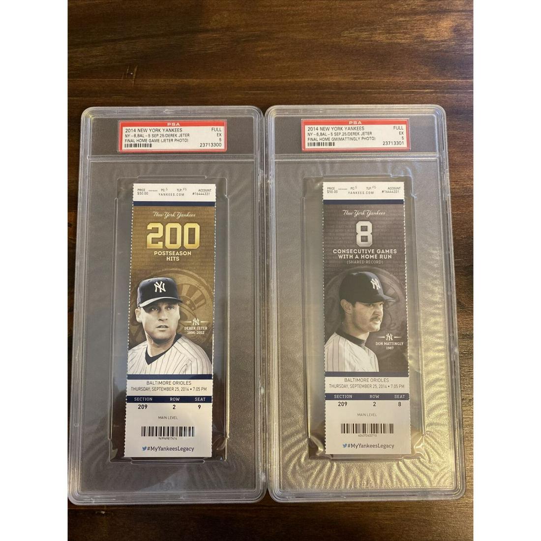 Derek Jeter Final Home Game Ticket Stub Jeter Photo And (1 of 1)