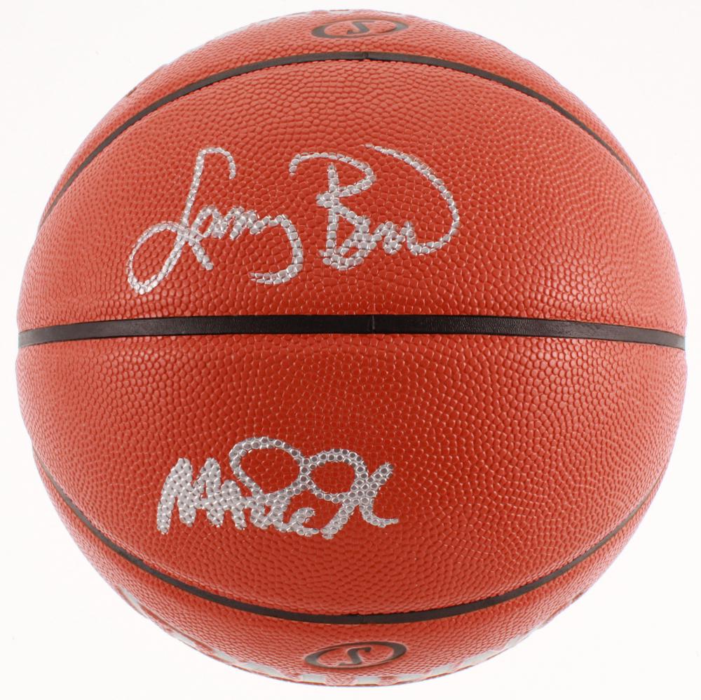 Larry Bird & Magic Johnson Signed NBA Game Ball Series: Larry Bird & Magic Johnson Signed NBA Game Ball Series Basketball (Beckett COA)