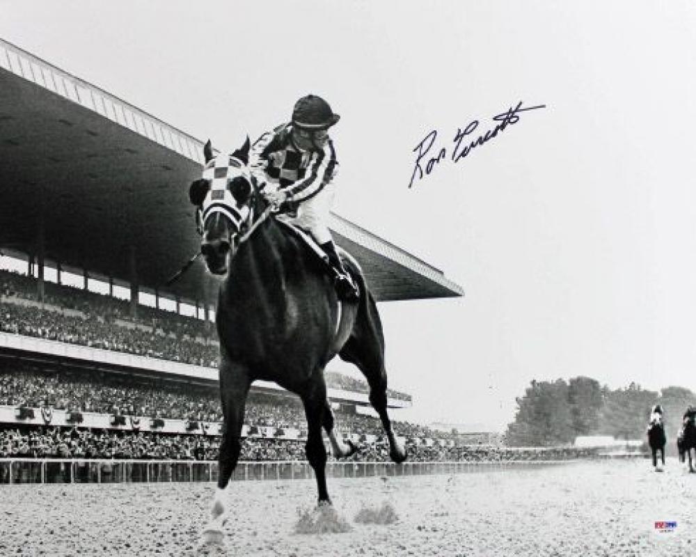 Ron Turcotte Signed 16x20 Photo with Secretariat (PSA (1 of 1)