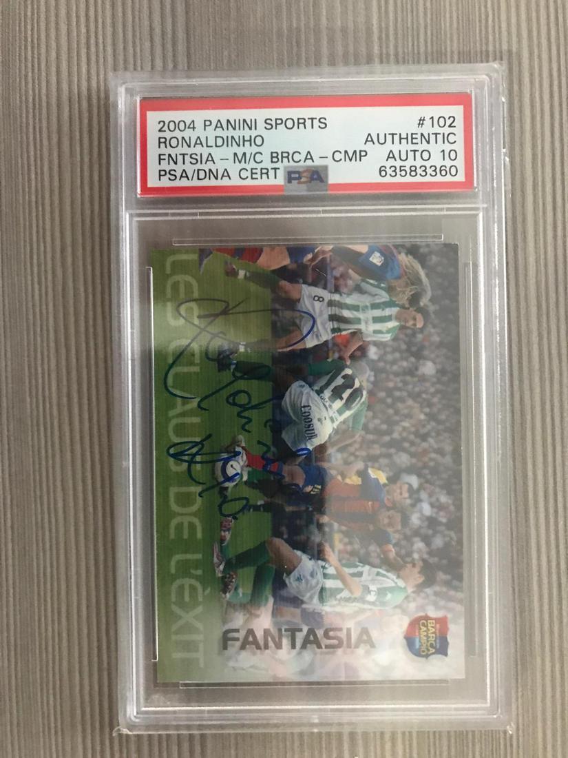 2004 Panini Sports Ronaldinho #102 PSA 10 AUTO (1 of 2)