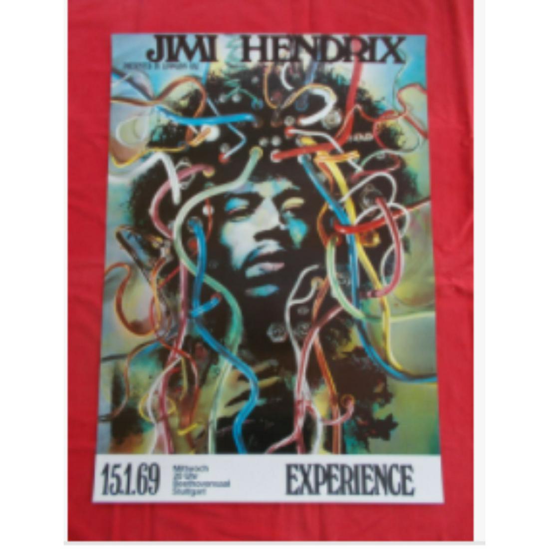 1969 JIMI Hendrix Promo Poster Kieser 15.1. Stuttgart (1 of 1)