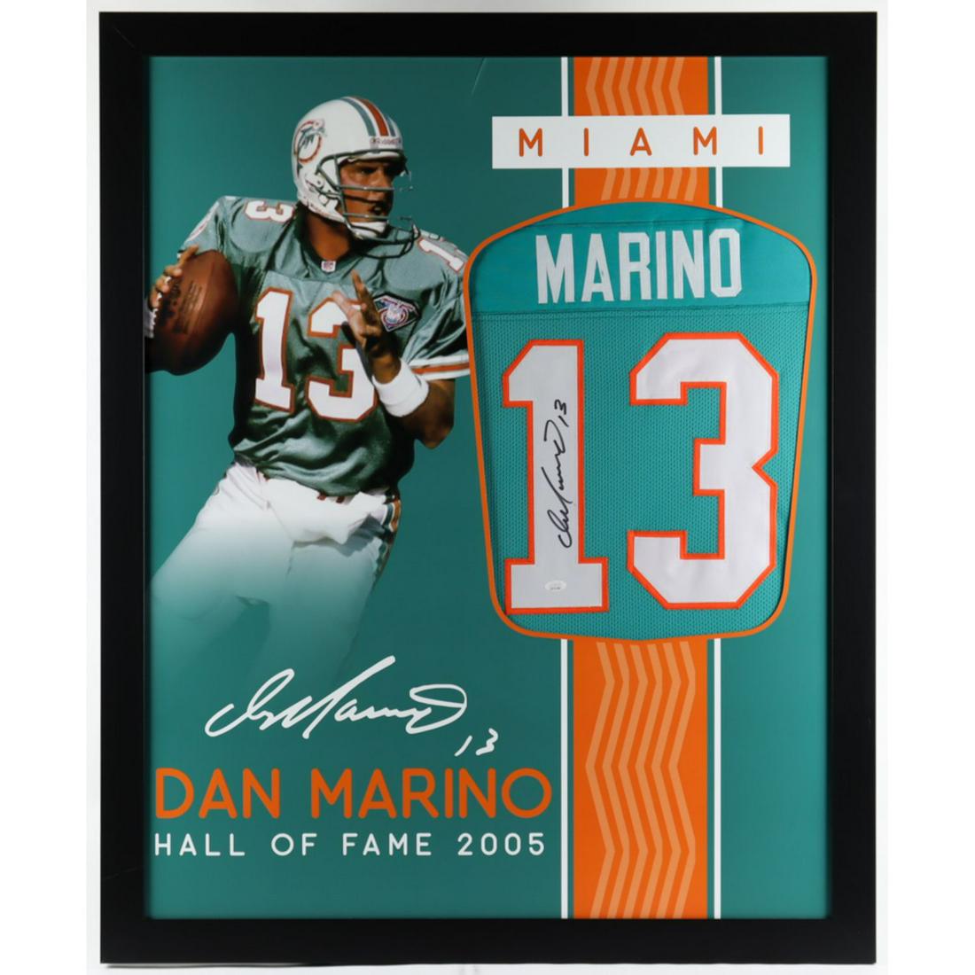 Dan Marino Signed 35x43 Custom Framed Jersey (JSA (1 of 1)