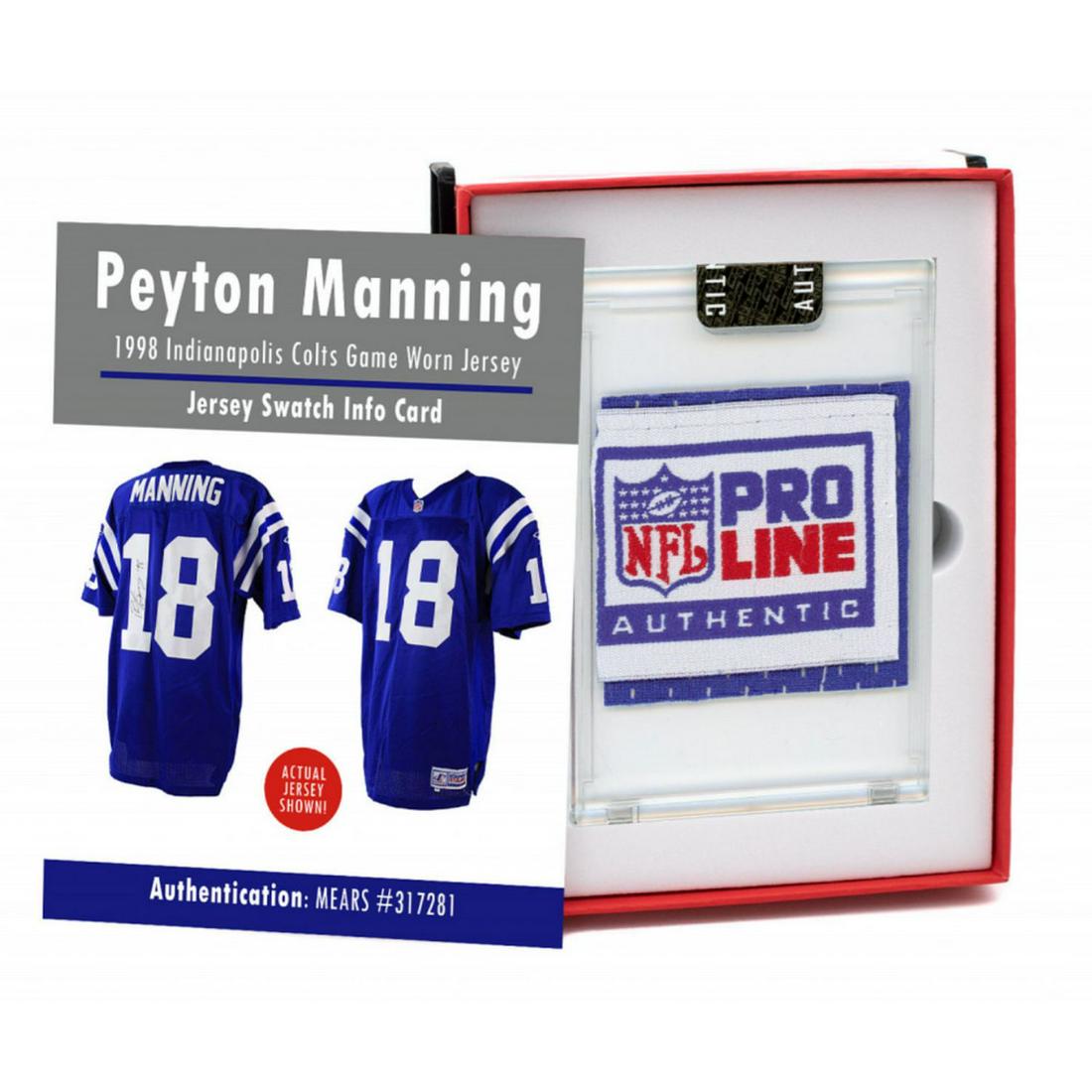 PEYTON MANNING 1998 COLTS ROOKIE YEAR GAME WORN JERSEY (1 of 2)