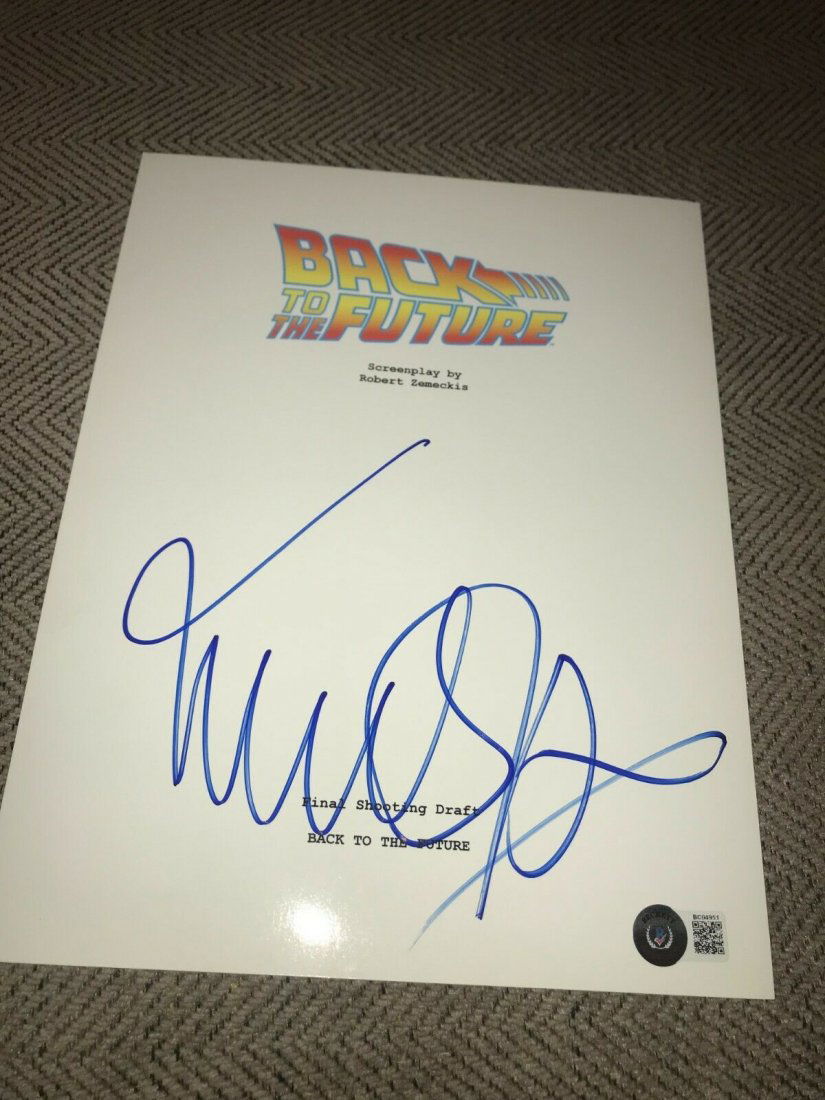 MICHAEL J FOX SIGNED BACK TO THE FUTURE MOVIE (1 of 1)