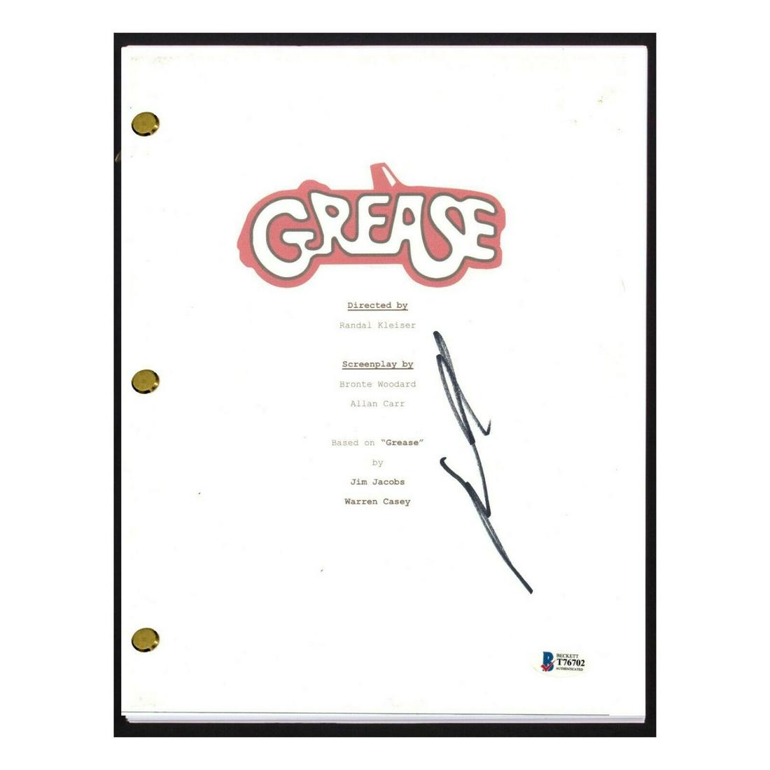 John Travolta Signed Grease Movie Script Screenplay (1 of 1)