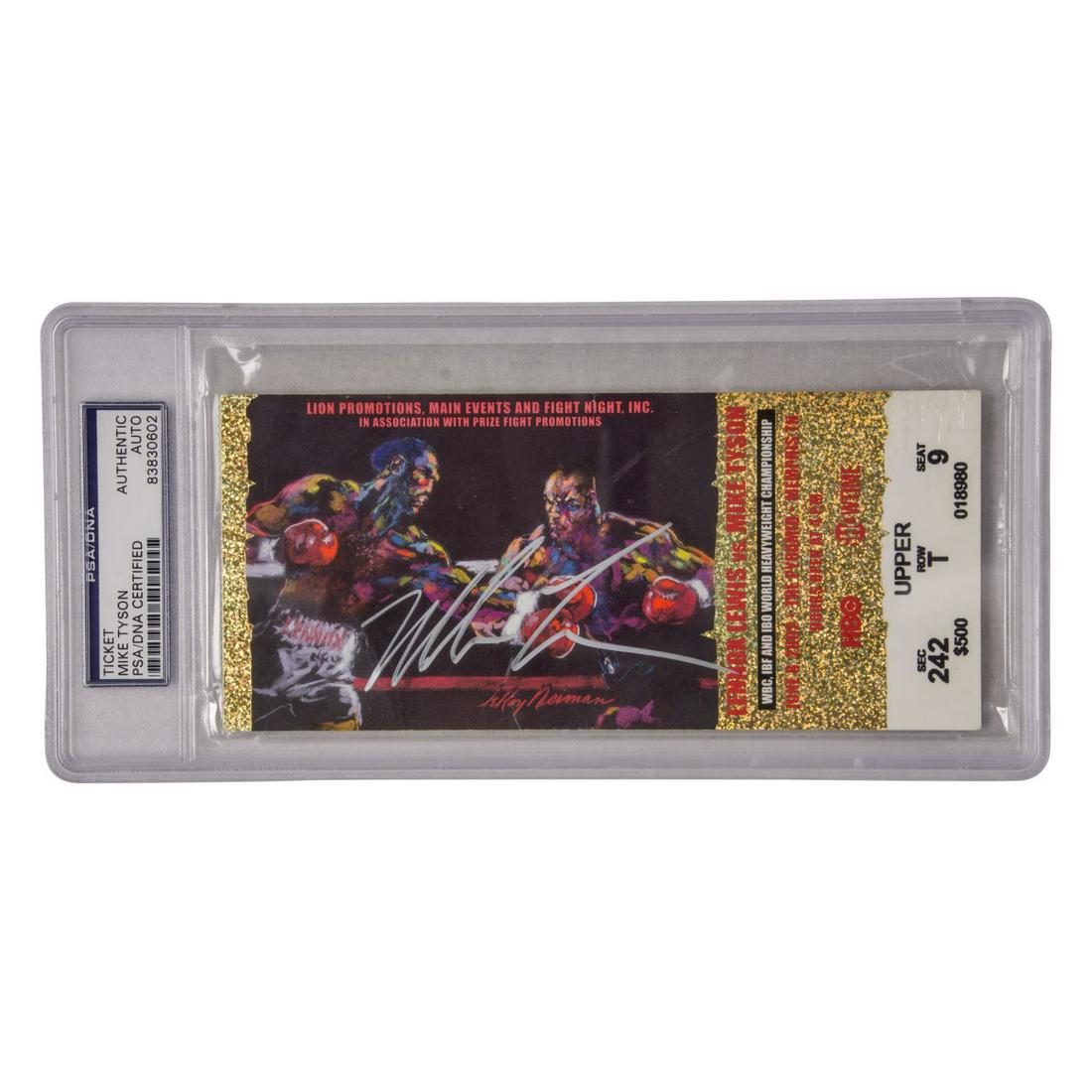 Mike Tyson VS Lennox Lewis Ticket SIGNED PSA/DNA (1 of 2)