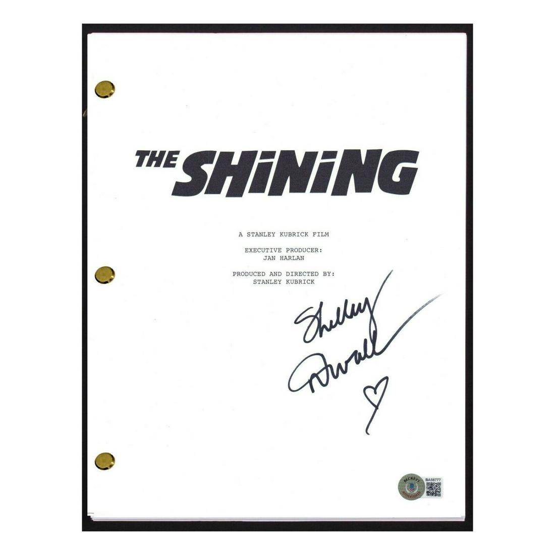 Shelley Duvall Signed "The Shining" Script Beckett COA: Shelley Duvall Signed "The Shining" Script Beckett COA