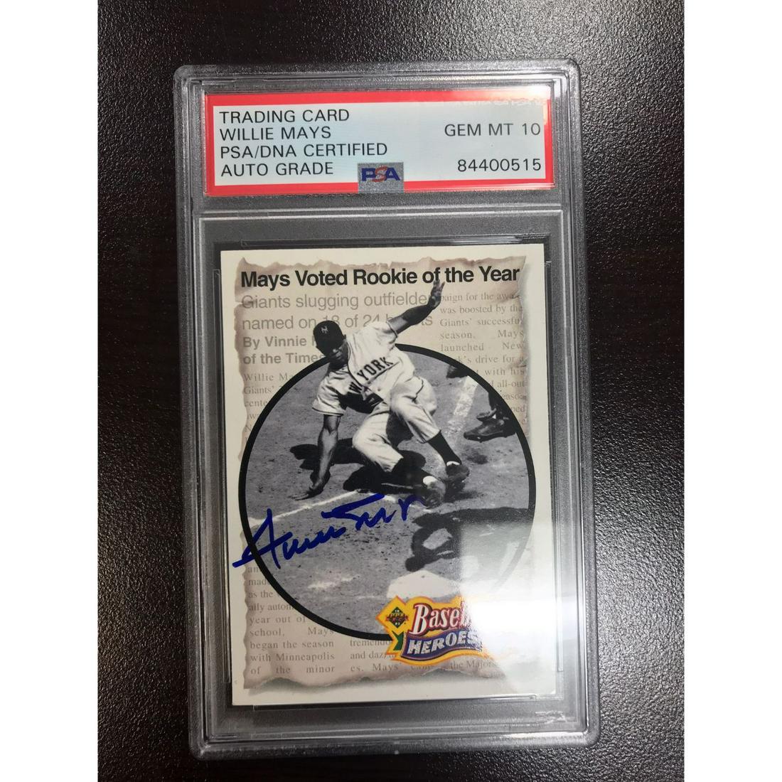 Willie Mays signed 1993 UD Card PSA (1 of 2)